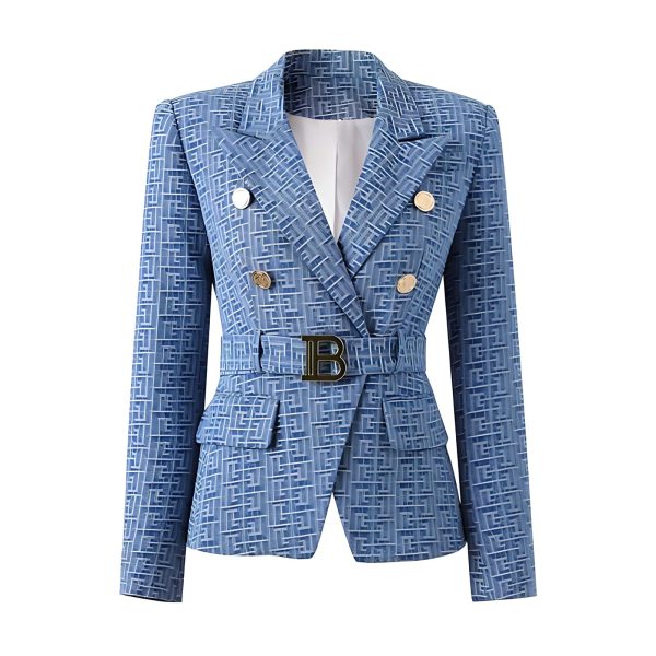 Long Sleeve Belted Blazer