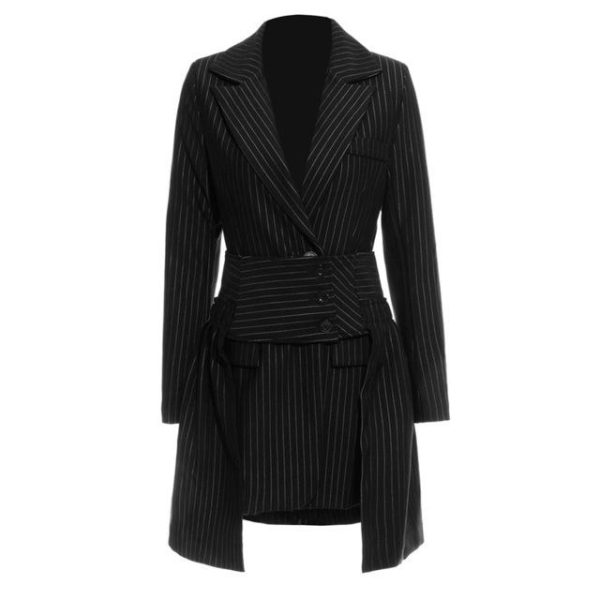 Pinstripe Long Tail Blazer