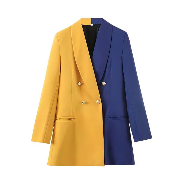 Color   Long Sleeve Blazer