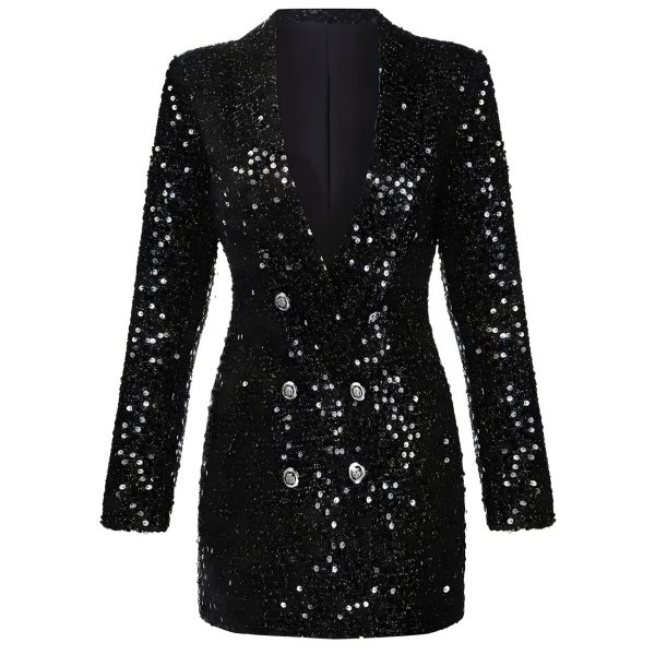 Sequin Long Tail Blazer